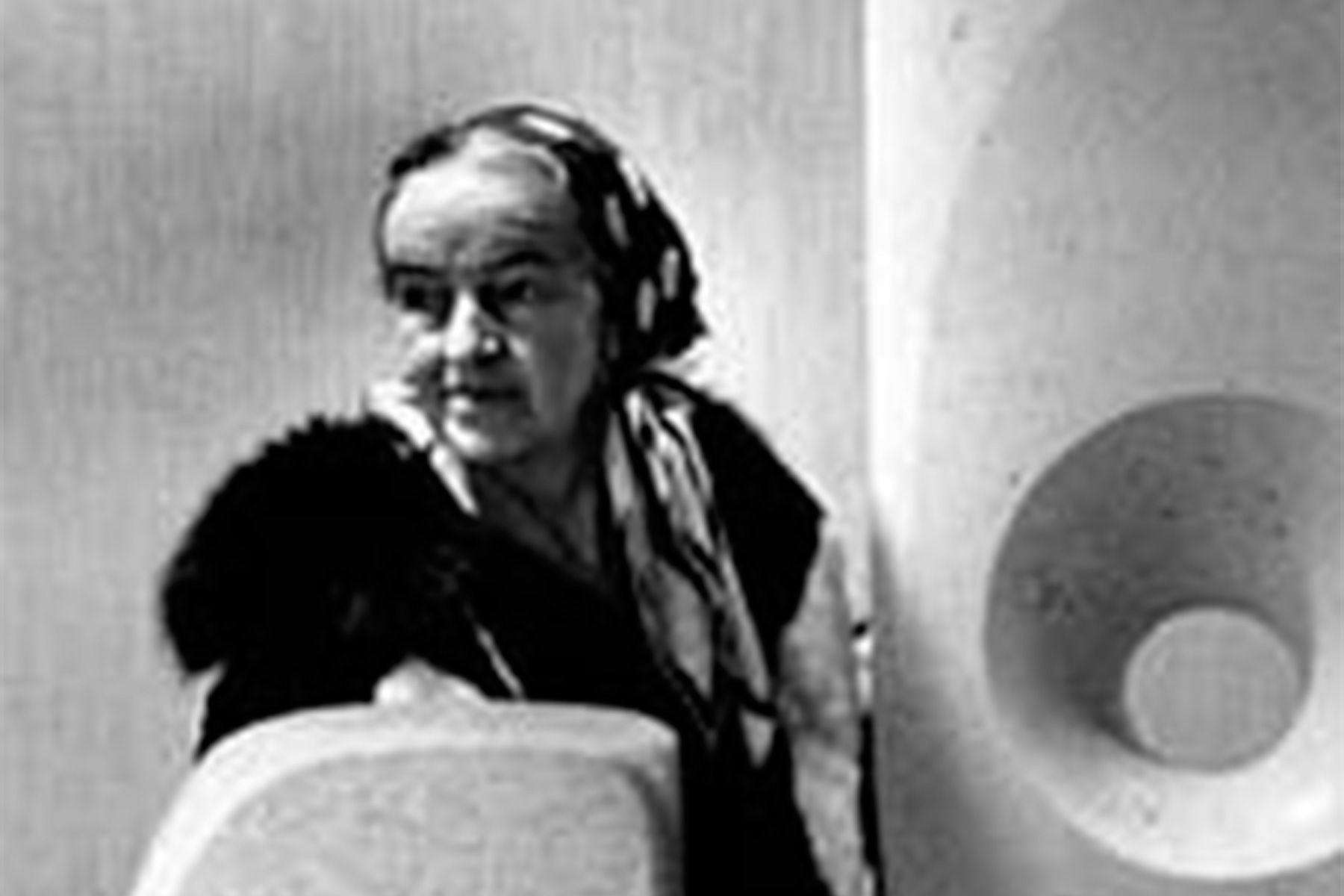 British sculptor Dame Barbara Hepworth in 1966 by Erling Mandelmann